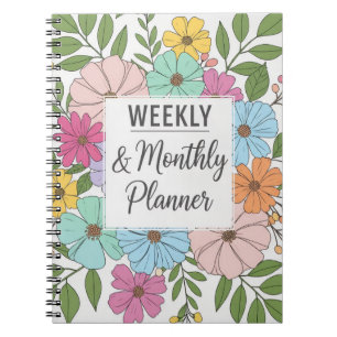Wekelijks & Maandelijks Planner 2025 – Floral Hoes Notitieboek