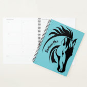 Wekelijks/maandelijks schitterend zwarte paard planner (Display)