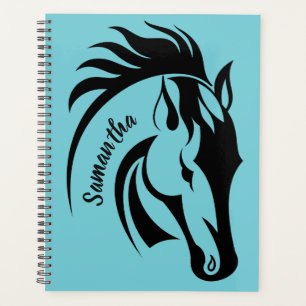Wekelijks/maandelijks schitterend zwarte paard planner