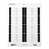 Wekelijks menu of label Planner sticker (Full Sheet)