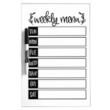 Wekelijks menubord