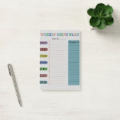 Wekelijks menuplan post-it® notes (Kantoor)