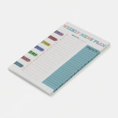 Wekelijks menuplan post-it® notes (Schuin)