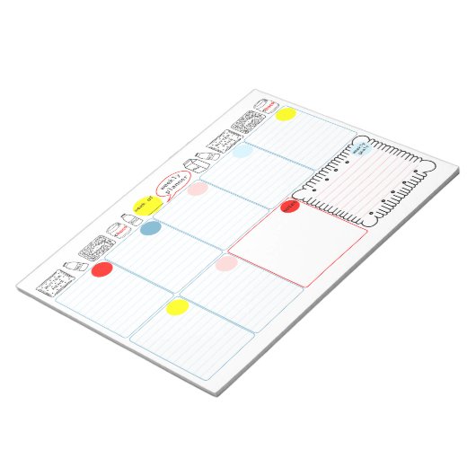 Wekelijks Notitieblok Planner, wekelijks om lijst  (Schuin)