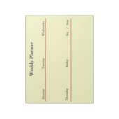 Wekelijks Notitieblok Planner (wit) (Linkerzijde)