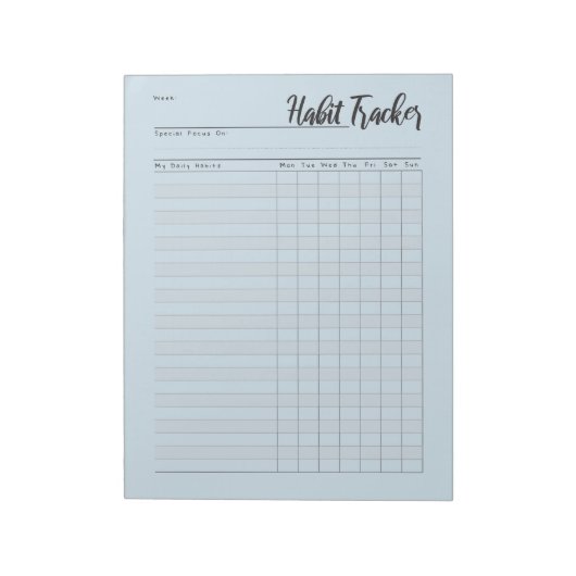 Wekelijks notitieblok van gewone tracker (Linkerzijde)