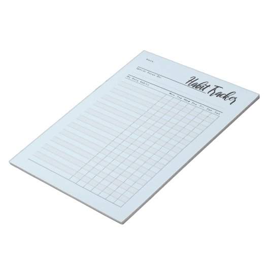 Wekelijks notitieblok van gewone tracker (Schuin)