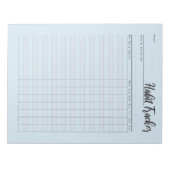 Wekelijks notitieblok van gewone tracker (Voorkant)