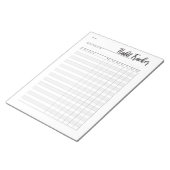 Wekelijks notitieblok van gewone tracker (Schuin)