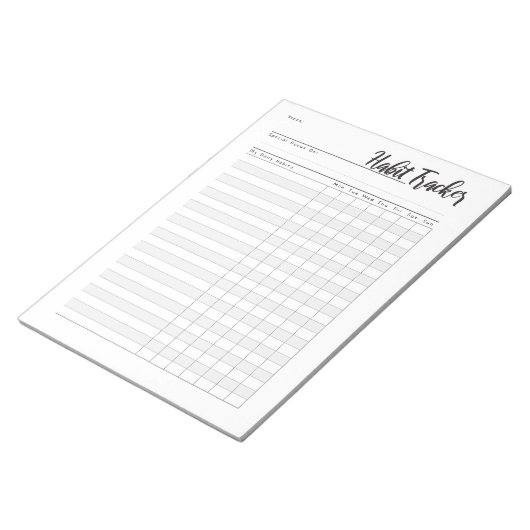 Wekelijks notitieblok van gewone tracker (Schuin)