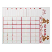 Wekelijks Notitieblok voor de verzorging van huisd (Voorkant)