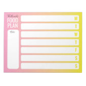 Wekelijks Notitieblok voor maaltijdplanning (Voorkant)