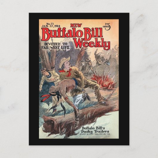 Wekelijks nr. 71 1914 van de nieuwe buffelrekening briefkaart (Voorkant)