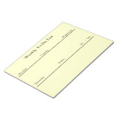 Wekelijks om het Notitieblok van de Lijst (wit) te (Schuin)