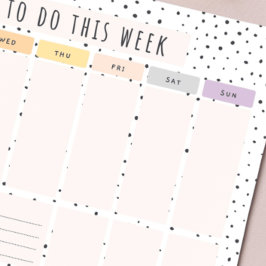 Wekelijks om lijst te doen notitieblok