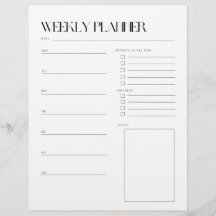 Wekelijks om lijstplanner te doen