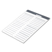 Wekelijks om zeemacht te lijsteren notitieblok (Schuin)