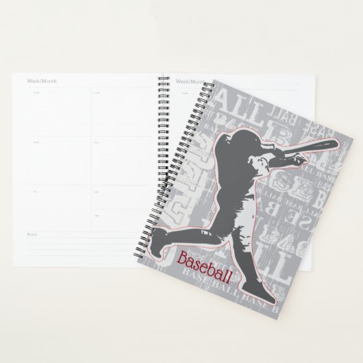 Wekelijks ontwerp van honkbalspeler/Maandelijkse p Planner (Display)