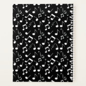 Wekelijks ontwerp van witte muzieknoten/maandelijk planner (Achterkant)