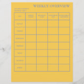 Wekelijks overzicht Academische Planner voor stude (Achterkant)