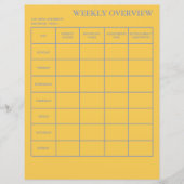 Wekelijks overzicht Academische Planner voor stude (Voorkant)