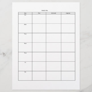 Wekelijks plan Letterhead Briefhoofd