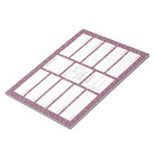 Wekelijks planner dagelijks om Paarse grijze harte Notitieblok (Schuin)