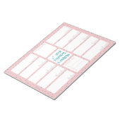 Wekelijks planner dagelijks om roze Blauwgroen ste Notitieblok (Schuin)