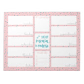 Wekelijks planner dagelijks om roze Blauwgroen ste Notitieblok (Voorkant)