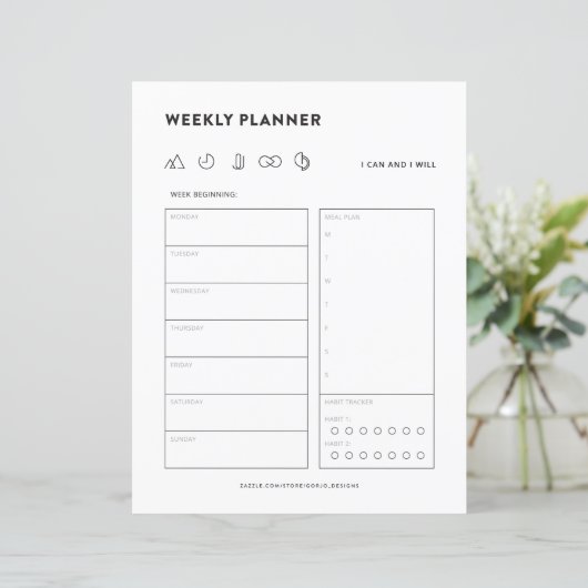 Wekelijks plannerschema om de organisator van het  (Staand voorkant)