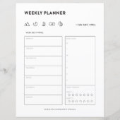 Wekelijks plannerschema om de organisator van het  (Voorkant)