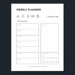 Wekelijks plannerschema om de organisator van het  poster<br><div class="desc">Deze wekelijkse afdrukbare planner is ideaal voor diegenen die hun wekelijkse planning thuis of in de kantoor willen instellen en volgen.</div>