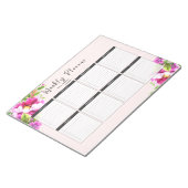 Wekelijks planwerlandschap in Bright Floral Notitieblok (Schuin)