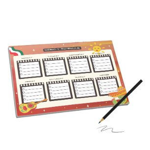Wekelijks schema Mexicaanse stijl Notitieblok