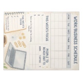 Wekelijks schema voor werk en bedrijf notitieblok (Voorkant)