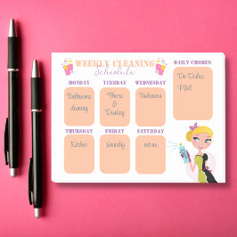 Wekelijks schoonmaakschema checklist stijlvolle ch post-it® notes
