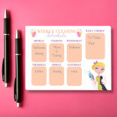 Wekelijks schoonmaakschema checklist stijlvolle ch post-it® notes