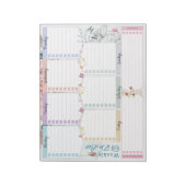 Wekelijks te doen Lijst Bloem Vlinder Thema Notitieblok (Linkerzijde)