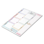 Wekelijks te doen Lijst Bloem Vlinder Thema Notitieblok (Schuin)