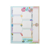 Wekelijks te doen lijst onder het Zee Mermaid Mult Notitieblok (Linkerzijde)