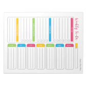 Wekelijks to-do-list aangepast Notitieblok (Voorkant)