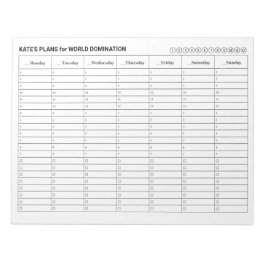 wekelijks toestelschema met taken notitieblok