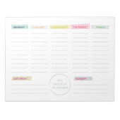 Wekelijks wasprogramma voor wasband notitieblok (Voorkant)