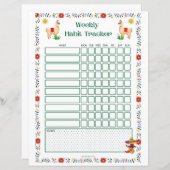 Wekelijkse afdrukbare Habit Tracker - Lama Edition (Voorkant / Achterkant)