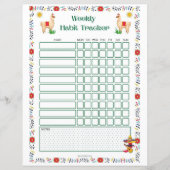 Wekelijkse afdrukbare Habit Tracker - Lama Edition (Voorkant)