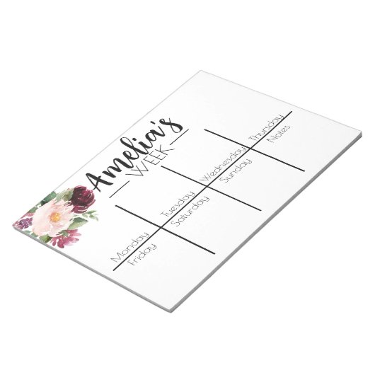 Wekelijkse agenda notitieblok (Schuin)