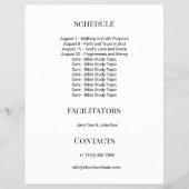 Wekelijkse Bijbelstudie Kerkgebeurtenis Flyer (Achterkant)