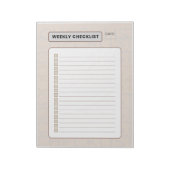 Wekelijkse Checklijst Planner Notitieblok (Linkerzijde)