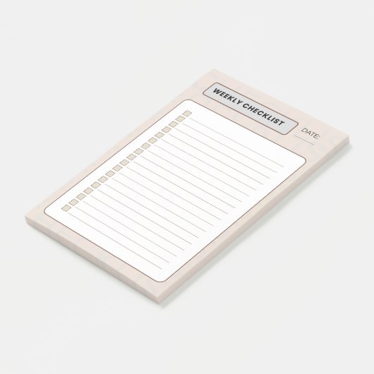 wekelijkse checklist post-it® notes (Schuin)