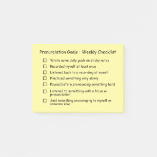 Wekelijkse checklist voor afkortingen - gewoon post-it® notes